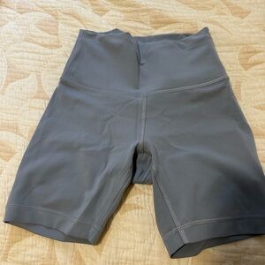 Gray Women's High-Waisted Shorts